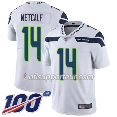 Maillot Homme Seattle Seahawks D.K. Metcalf 14 Nike Blanc 100th